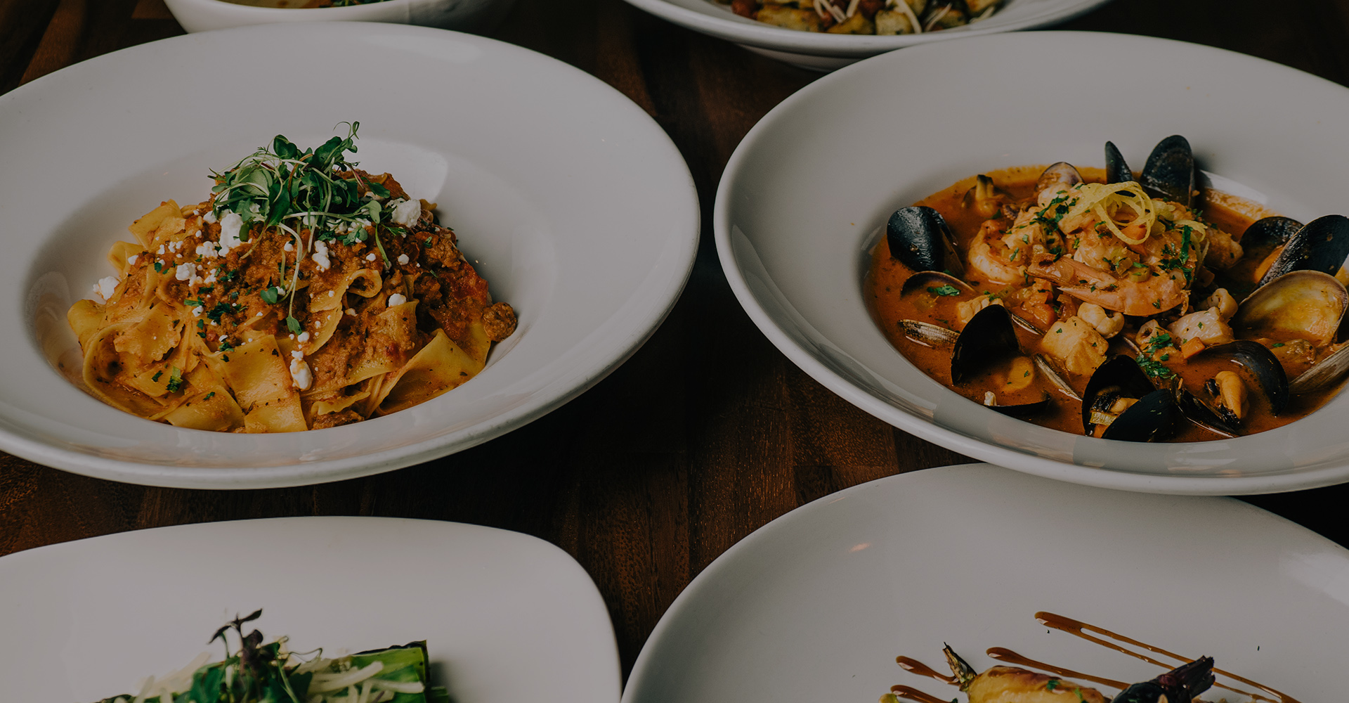 Handmade pasta and seafood dishes at Grappa, lunch in Queen Anne, Seattle